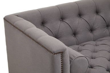 2 Seater Grey Fabric Sofa | Surina