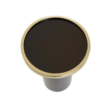 Elva Black and Gold Finish Art Deco Side Table