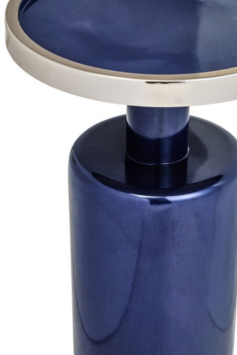 Elva Navy and Gold Finish Art Deco Side Table