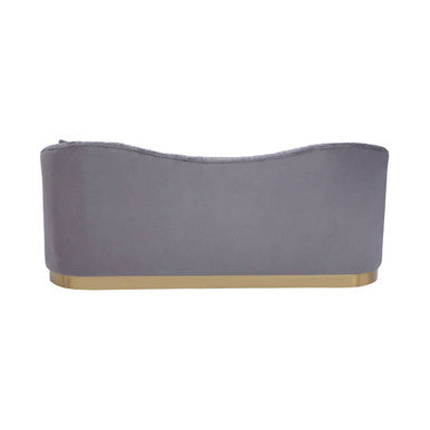 Franza Grey Pleated Velvet 3 Seater Sofa