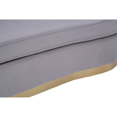 Franza Grey Pleated Velvet 3 Seater Sofa