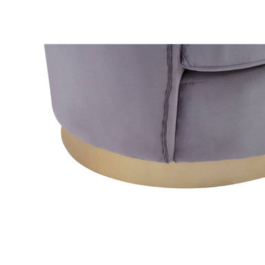 Franza Grey Pleated Velvet 3 Seater Sofa