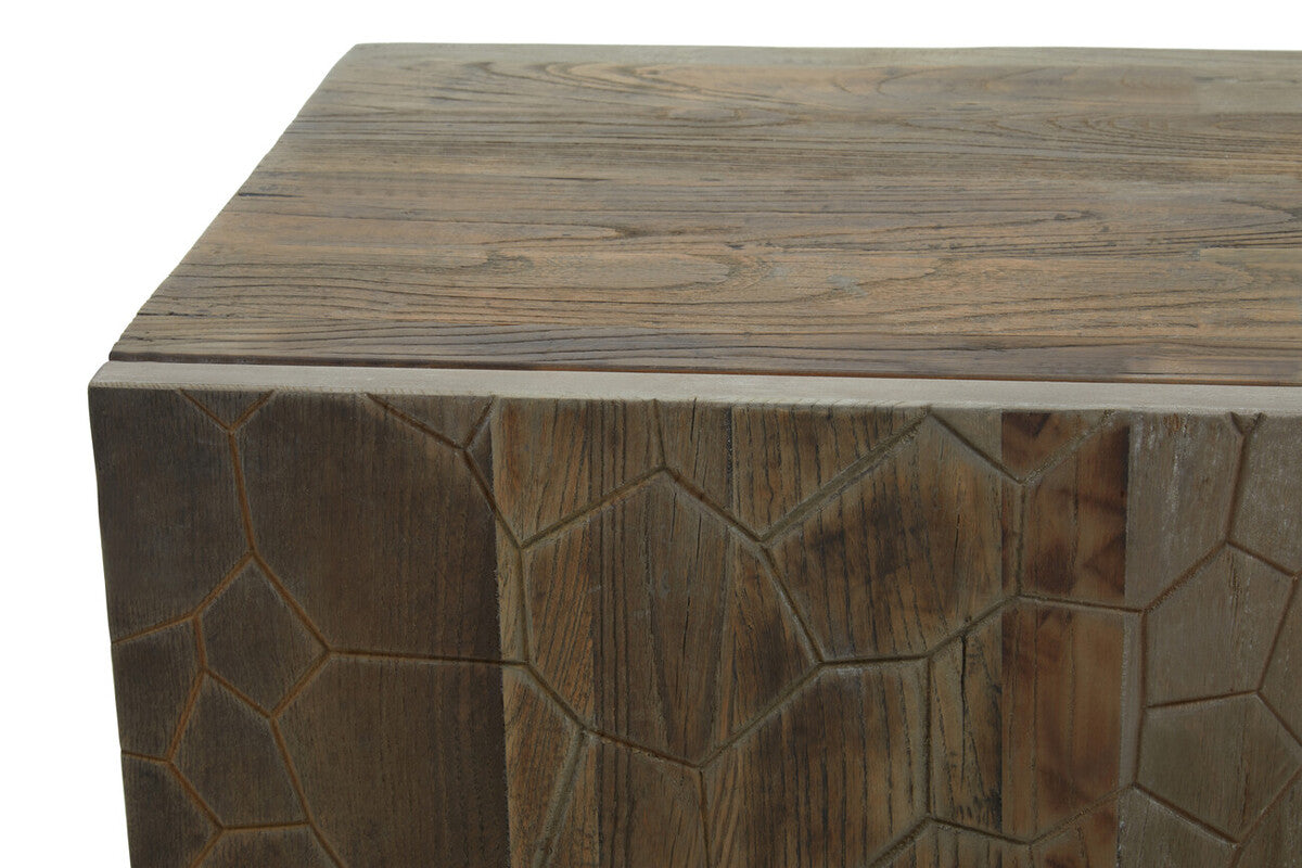 Malay Recycled Elm Wood 4 Door Sideboard