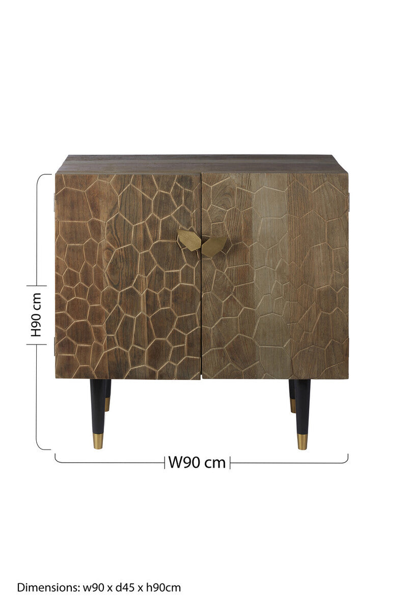 Malay Recycled Elm Wood 2 Door Sideboard