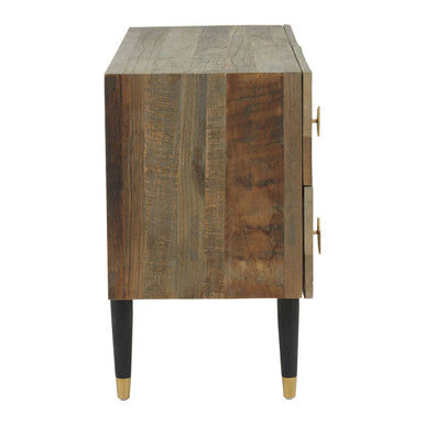 Malay Natural Recycled Elm Wood 4 Drawer Chest