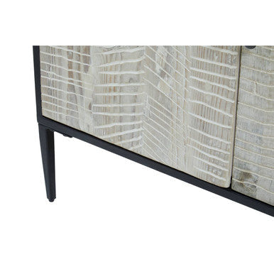 Luxor Grey Recycled Pine Wood 4 Door Sideboard