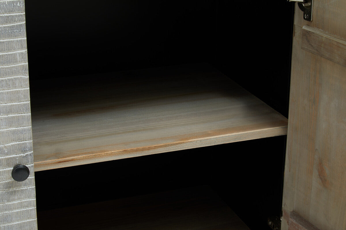 Luxor Grey Recycled Pine Wood 4 Door Sideboard