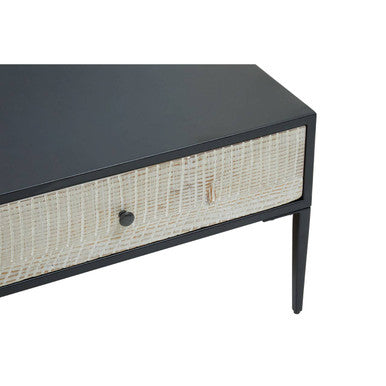 Luxor Grey Recycled Pine Wood Coffee Table with Drawers