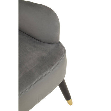 Sloan Grey Velvet Channel Tufted Armchair