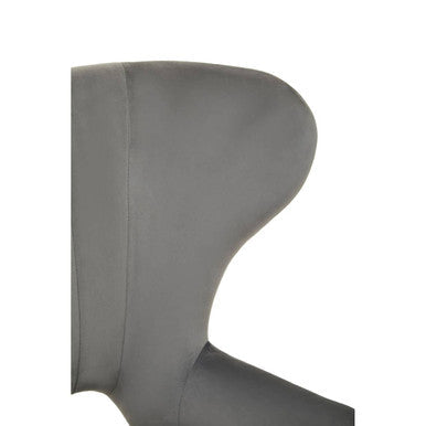 Sloan Grey Velvet Channel Tufted Armchair