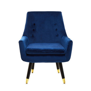 Sara Midnight Blue Velvet Armchair