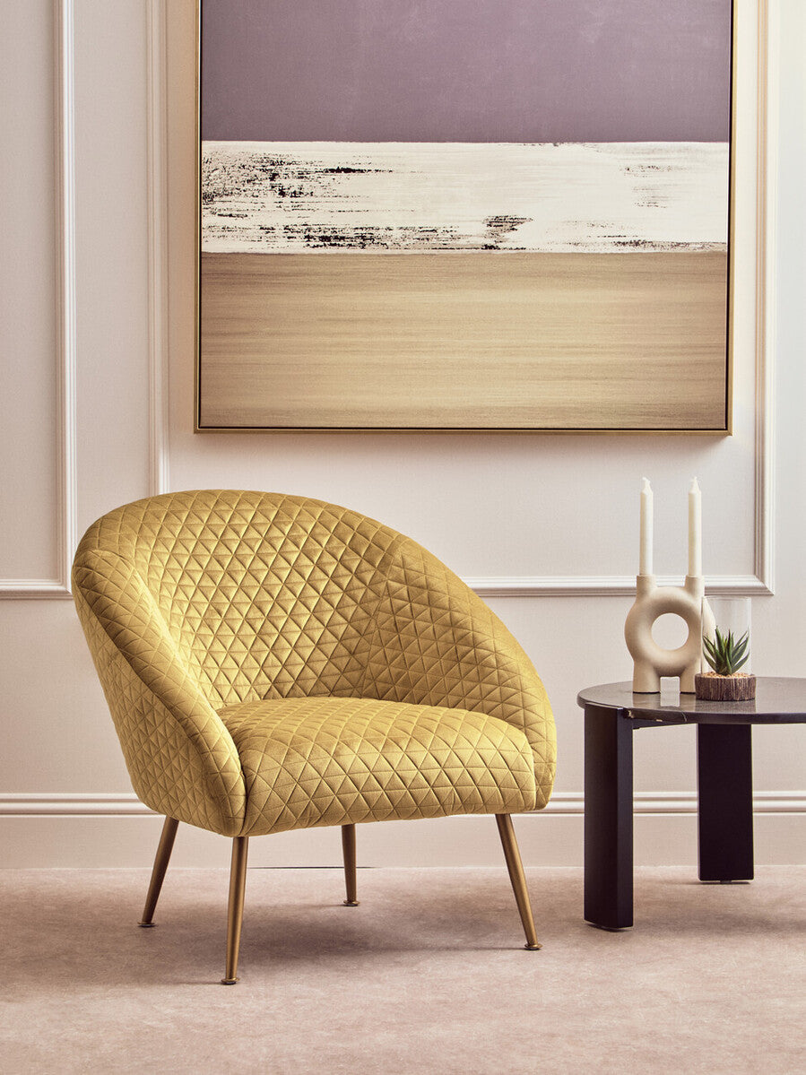 Tania Gold Velvet Statement Chair