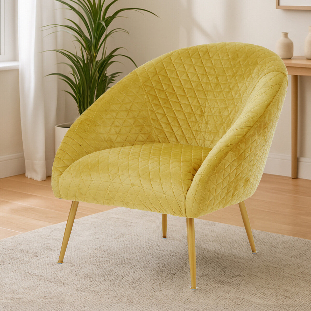 Tania Gold Velvet Statement Chair