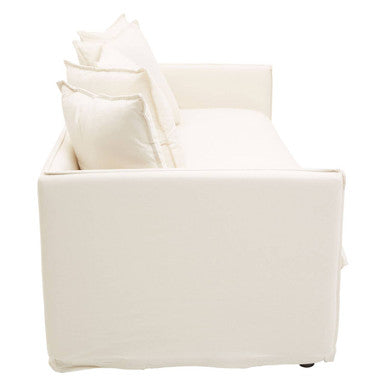 Antibes Cream Fabric 3 Seater Sofa