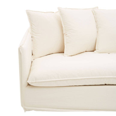 Antibes Cream Fabric 3 Seater Sofa