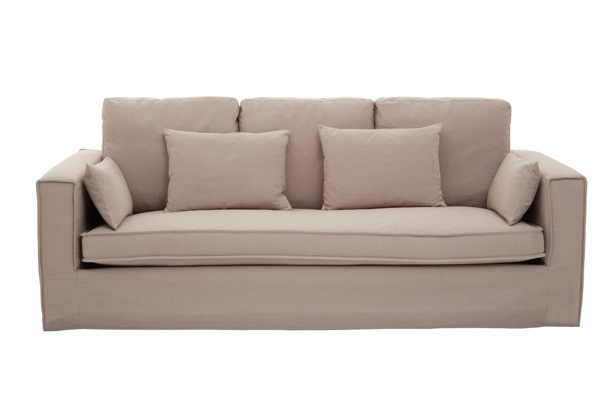 Menton Grey Linen 3 Seater Sofa