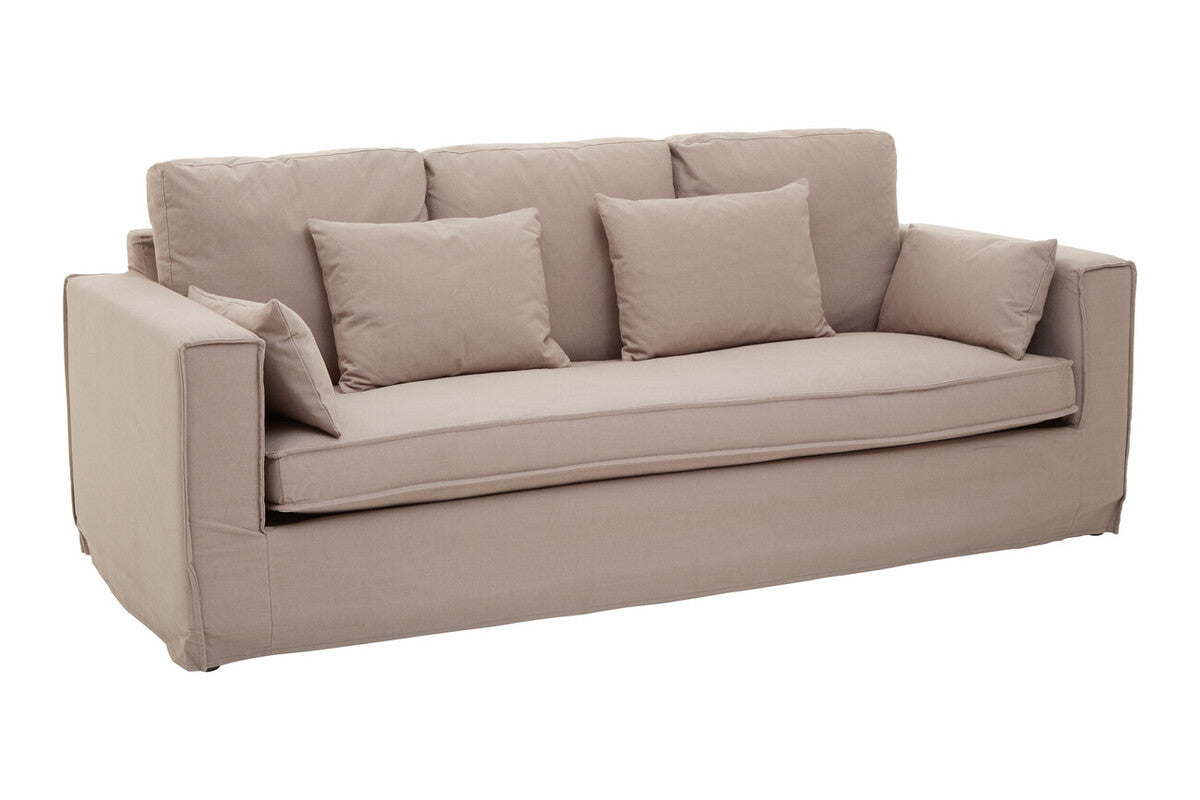 Menton Grey Linen 3 Seater Sofa