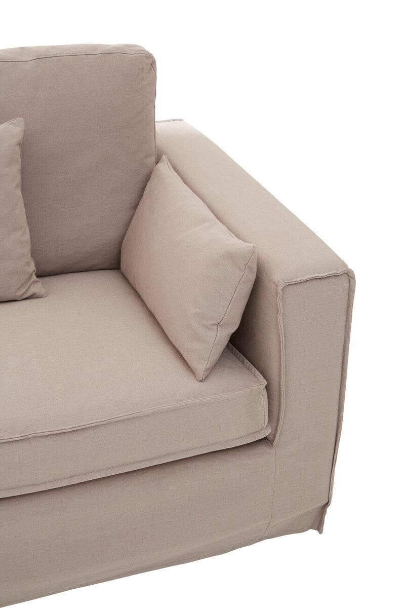 Menton Grey Linen 3 Seater Sofa