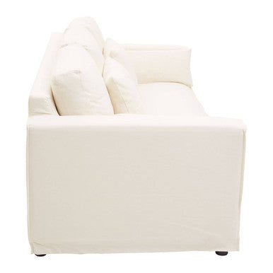 Menton Cream Linen 3 Seater Sofa