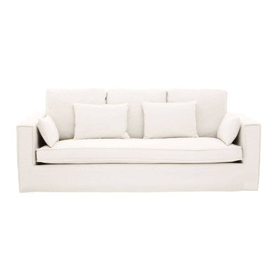 Menton Cream Linen 3 Seater Sofa