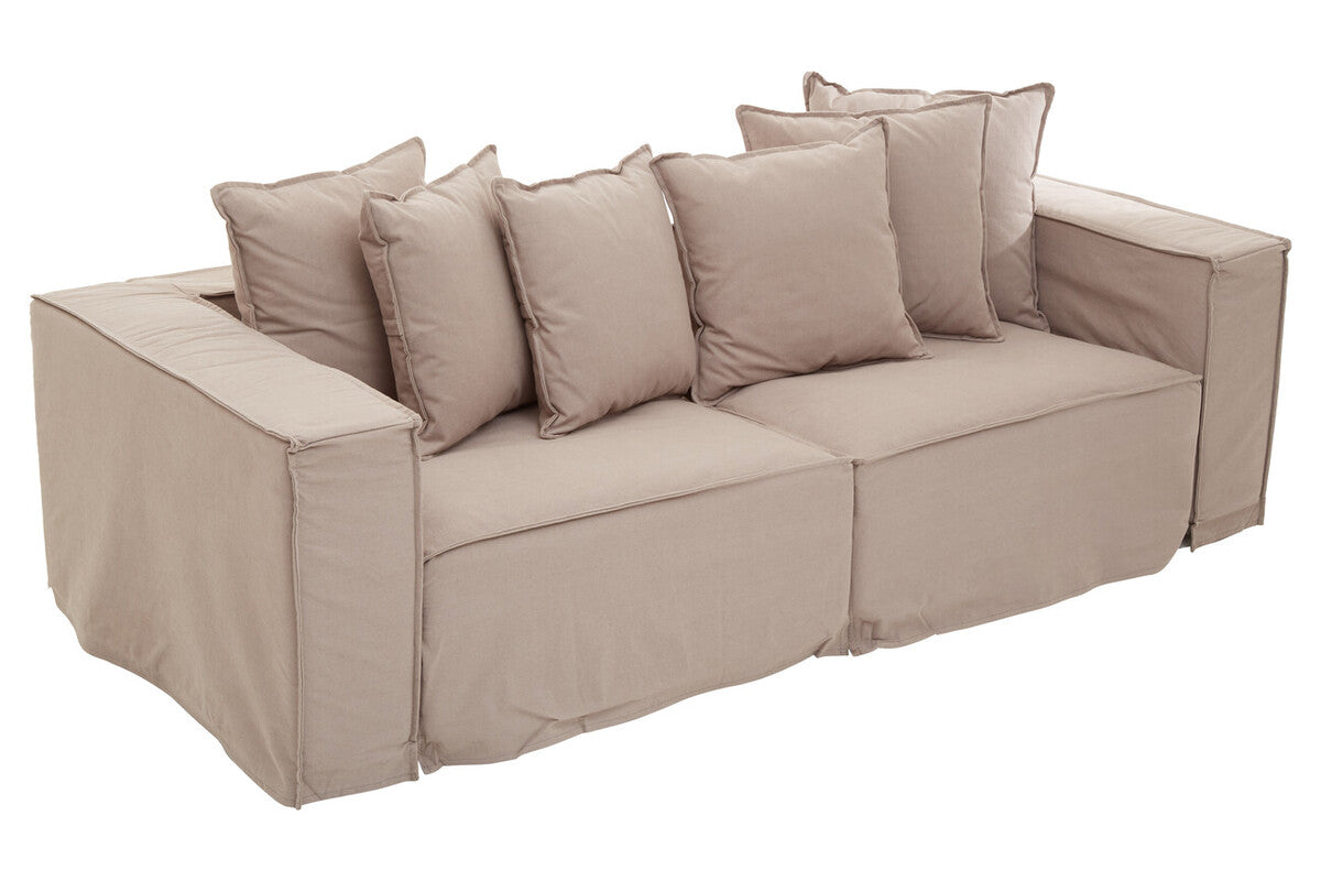 Marseille Grey Linen 3 Seater Sofa
