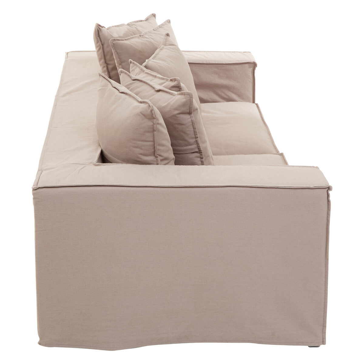 Marseille Grey Linen 3 Seater Sofa