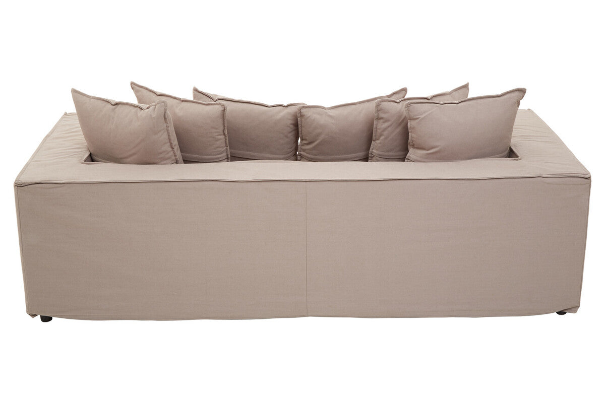 Marseille Grey Linen 3 Seater Sofa
