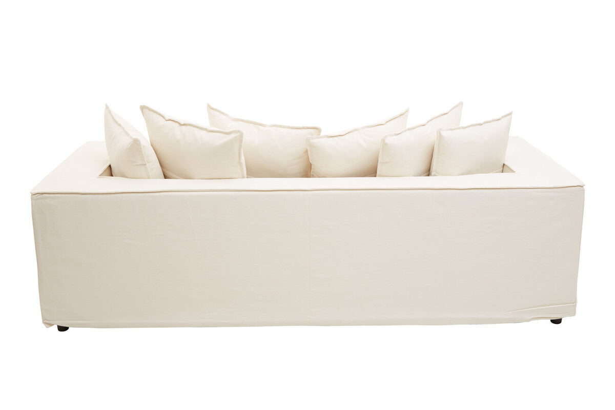 Marseille Cream Linen 3 Seater Sofa