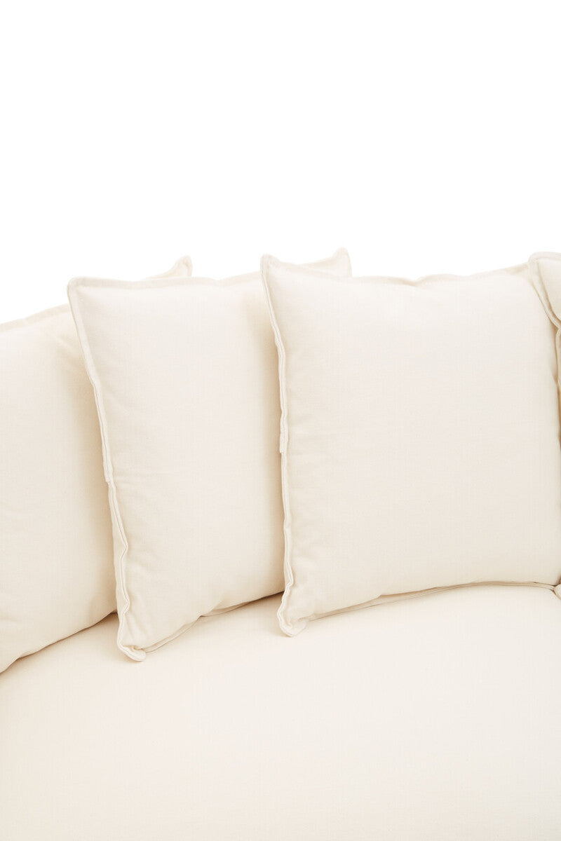 Marseille Cream Linen 3 Seater Sofa