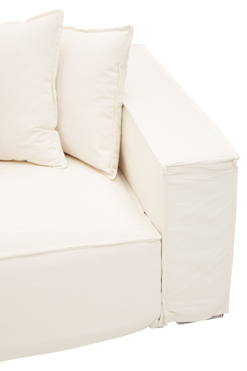 Marseille Cream Linen 3 Seater Sofa