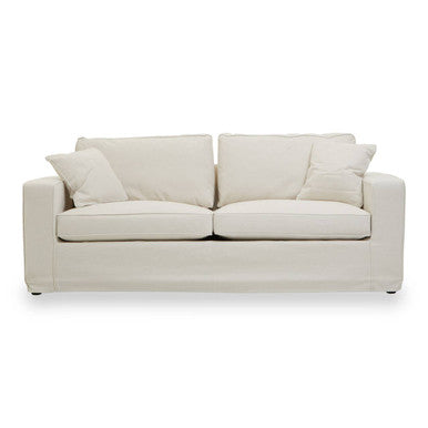 Valensole Cream Fabric 3 Seater Sofa