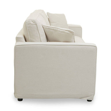 Valensole Cream Fabric 3 Seater Sofa