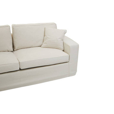 Valensole Cream Fabric 3 Seater Sofa