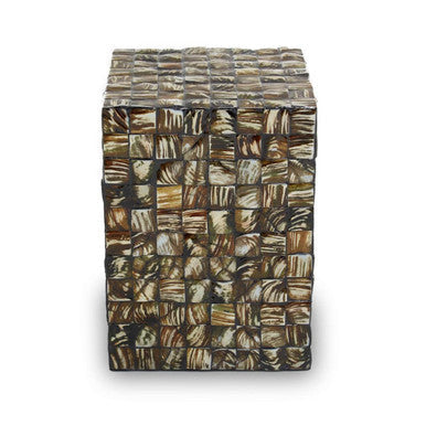 Branna Natural Shell Inlay Square Side Table
