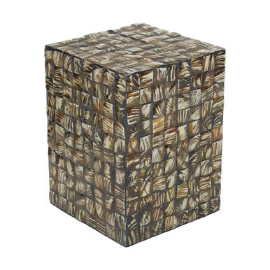 Branna Natural Shell Inlay Square Side Table