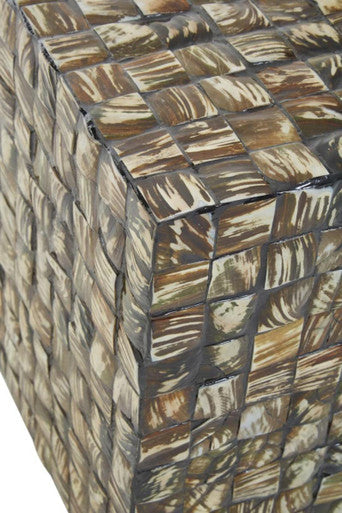 Branna Natural Shell Inlay Square Side Table