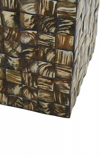 Branna Natural Shell Inlay Square Side Table