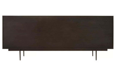 Jakara Black Finish Wooden 4 Door Sideboard with 3 Drawers