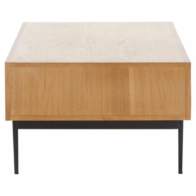 Jakara Natural Finish Oak Veneer 2 Drawer Coffee Table