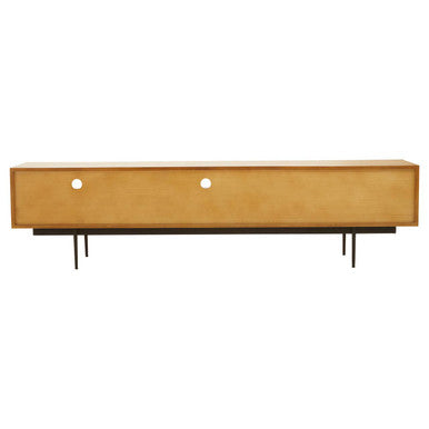 Jakara Natural Wood Finish Carved Media Unit