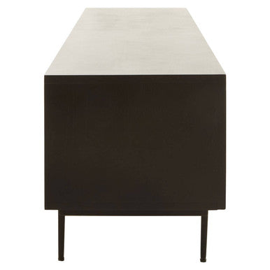 Jakara Black Wood Finish Carved Media Unit