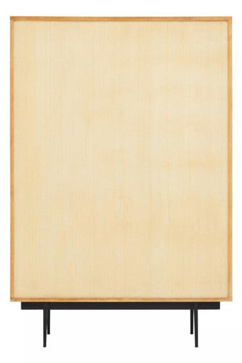 Jakara Natural Finish Oak Veneer Cabinet with Drawers