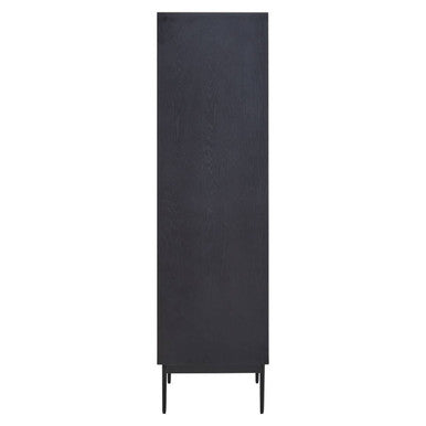 Jakara Black Wood Finish Carved Cabinet