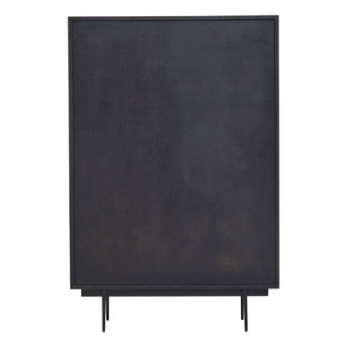 Jakara Black Wood Finish Carved Cabinet