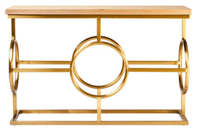 Jarloi Natural Oak Wood Console Table