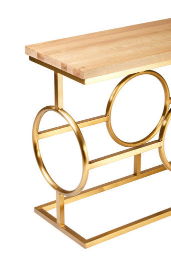 Jarloi Natural Oak Wood Console Table