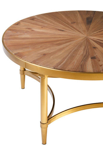 Jana Natural Wooden Round Coffee Table