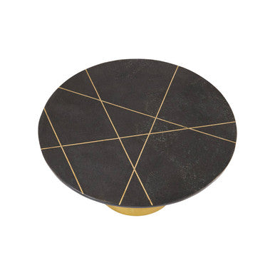 Rabia Black Marble Round Coffee Table