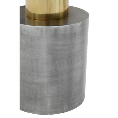 Rabia Gold and Antique Zinc Finish Side Table