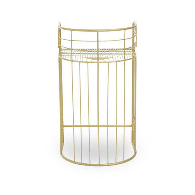 Rabia Gold Finish Wire Frame Bar Chair